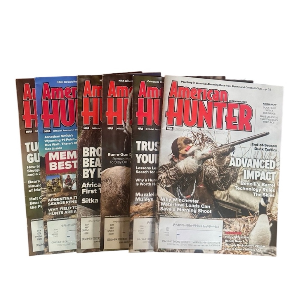 NEW American Hunter Magazine Bundle of 6 From 2025